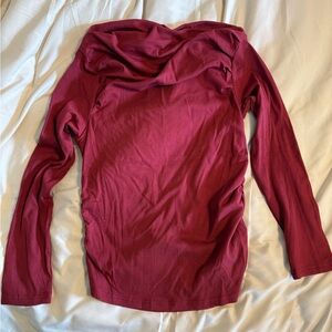 Elegant Red Long Sleeve Top